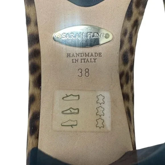 New Sarah Flint Perfect Emma Chocolate Leopard Haircalf Pointed Toe 50mm Pumps 8 - Picture 12 of 15
